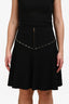 Sandro Black Stud Embellished Pleated Skirt Size 3