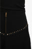Sandro Black Stud Embellished Pleated Skirt Size 3