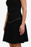 Sandro Black Stud Embellished Pleated Skirt Size 3