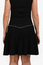 Sandro Black Stud Embellished Pleated Skirt Size 3