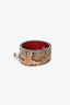 Fendi Brown/Burgundy Python Leather Bag Strap