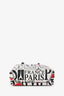 Balenciaga White/Black "Bonjour Paris" Print Shopping Phone Holder