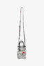 Balenciaga White/Black "Bonjour Paris" Print Shopping Phone Holder
