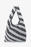 Alexander Wang White/Black Knit Jacquard Monogram Tote