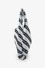 Alexander Wang White/Black Knit Jacquard Monogram Tote