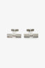 Louis Vuitton Silver Tone 'Boutons De Manchette Digit' Cufflinks With Damier Case