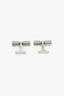 Louis Vuitton Silver Tone 'Boutons De Manchette Digit' Cufflinks With Damier Case