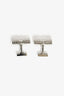 Louis Vuitton Silver Tone 'Boutons De Manchette Digit' Cufflinks With Damier Case