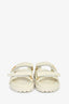 Christian Dior Cream Leather 'Dioract' Slides Size 37.5