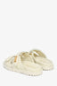 Christian Dior Cream Leather 'Dioract' Slides Size 37.5