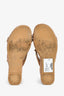 Valentino Mauve Leather/Rope Detail Rockstud Wedge Heels Size 37