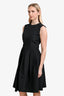 Carolina Herrera Black Silk Sleeveless Knee Length Dress Size 4