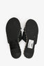 Pre-Loved Chanel™ Black Canvas/Leather Braided Trim CC Logo Slides Size 39C