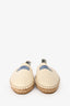 Prada Cream Leather Logo Patch Espadrilles Size 38