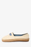 Prada Cream Leather Logo Patch Espadrilles Size 38