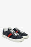 Gucci Navy Blue GG Supreme Canvas 'Ace' Sneakers Size 9.5 Mens