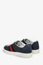 Gucci Navy Blue GG Supreme Canvas 'Ace' Sneakers Size 9.5 Mens