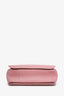 Miu Miu Pink Leather Push Lock Flap Top Handle Bag