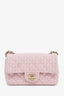Pre-Loved Chanel™ Pink Tweed Quilted Mini Rectangular Flap Bag