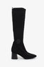 Hermès Black Fontaine 60 Knee High Boots Size 37