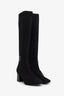 Hermès Black Fontaine 60 Knee High Boots Size 37