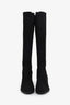 Hermès Black Fontaine 60 Knee High Boots Size 37