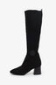 Hermès Black Fontaine 60 Knee High Boots Size 37