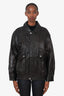 Dunst Dark Brown Lambskin Moto Jacket Size S