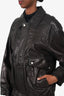 Dunst Dark Brown Lambskin Moto Jacket Size S