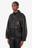 Dunst Dark Brown Lambskin Moto Jacket Size S