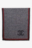 Pre-Loved Chanel™ Grey Cashmere/Silk Tweed CC Knit Scarf