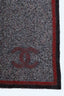 Pre-Loved Chanel™ Grey Cashmere/Silk Tweed CC Knit Scarf