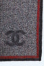 Pre-Loved Chanel™ Grey Cashmere/Silk Tweed CC Knit Scarf