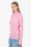 Isabel Marant Pink Sheer Mesh Turtleneck Top Size 40