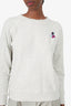 Isabel Marant Etoile Grey Millyp Logo Sweatshirt Size 36