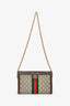 Gucci Brown Canvas/Leather GG Monogram Web 'Ophidia' Medium Crossbody