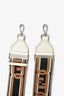 Fendi White/Brown Canvas/Leather Adjustable Strap