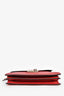 Prada Orange/Red Saffiano Leather 'Sound' Shoulder Bag