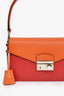 Prada Orange/Red Saffiano Leather 'Sound' Shoulder Bag