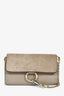 Chloé Taupe Leather/Suede 'Faye' Crossbody Bag