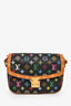 Louis Vuitton x Takashi Murakami Black Multicolour Monogram 'Sologne' Crossbody Bag