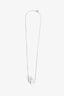 Salvatore Ferragamo Silver Tone White Oversized Pearl Necklace