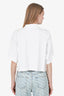 Alexander Wang White Cropped Polo T-Shirt Size S