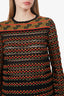M Missoni Black/Orange Pointelle Knit Top Size 40