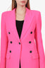 Smythe Hot Pink Wool Single Breasted Blazer Size 4