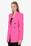 Smythe Hot Pink Wool Single Breasted Blazer Size 4