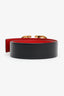 Valentino Garavani Black/Red VLogo Signature Reversible Belt