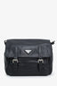 Prada Black Soft Calfskin Leather Messenger Bag