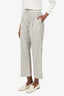Loewe Beige Logo-Waistband Wide Leg Trousers (Altered) Size XS