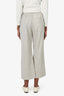 Loewe Beige Logo-Waistband Wide Leg Trousers (Altered) Size XS